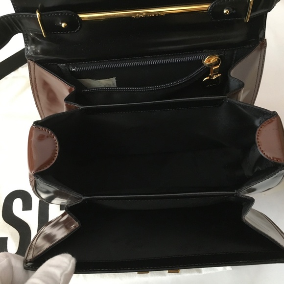 ❤️MOSCHINO❤️ Redwall Tricolor Polished Leather Bag - Picture 13 of 16
